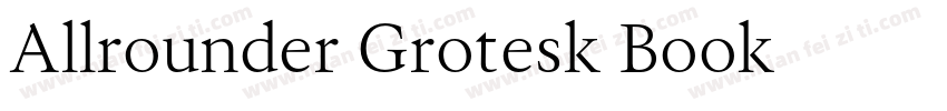 Allrounder Grotesk Book字体转换